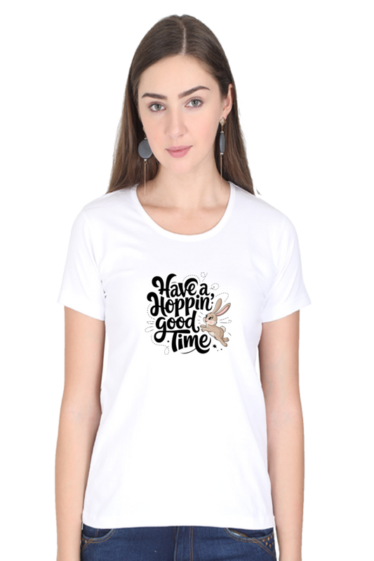 Round Neck Printed T-Shirt for Women