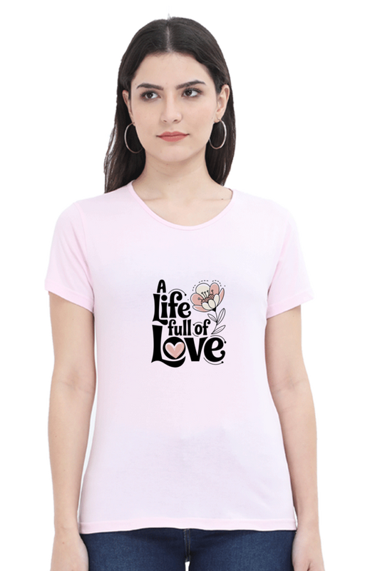 Round Neck Printed T-Shirt for Women