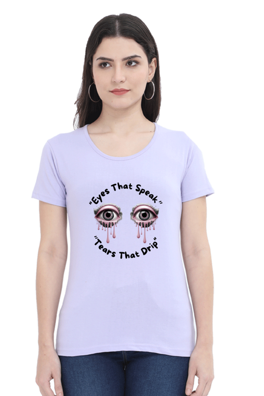 Round Neck Printed T-Shirt for Women